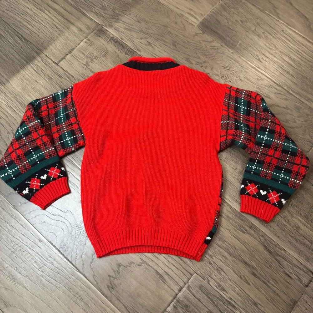 Vintage Heartworks Red and Black Holiday Dog Sweater w/ Skirt Set EUC Medium 5/6